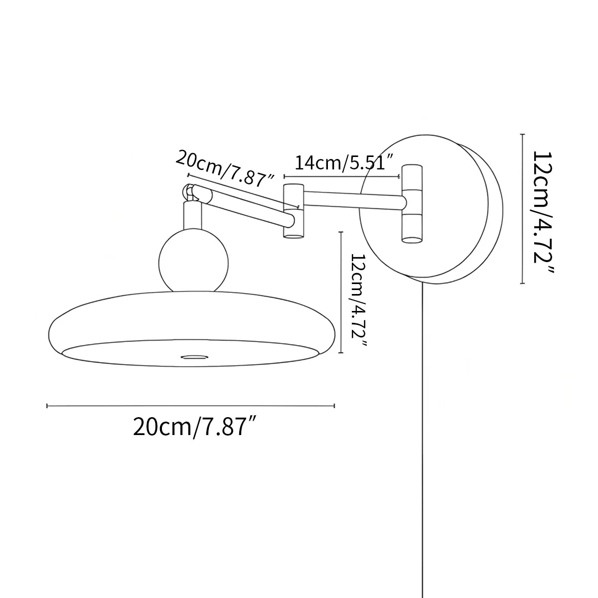 Feyran Lola Adjustable Arm Plug-in Wall Lamp