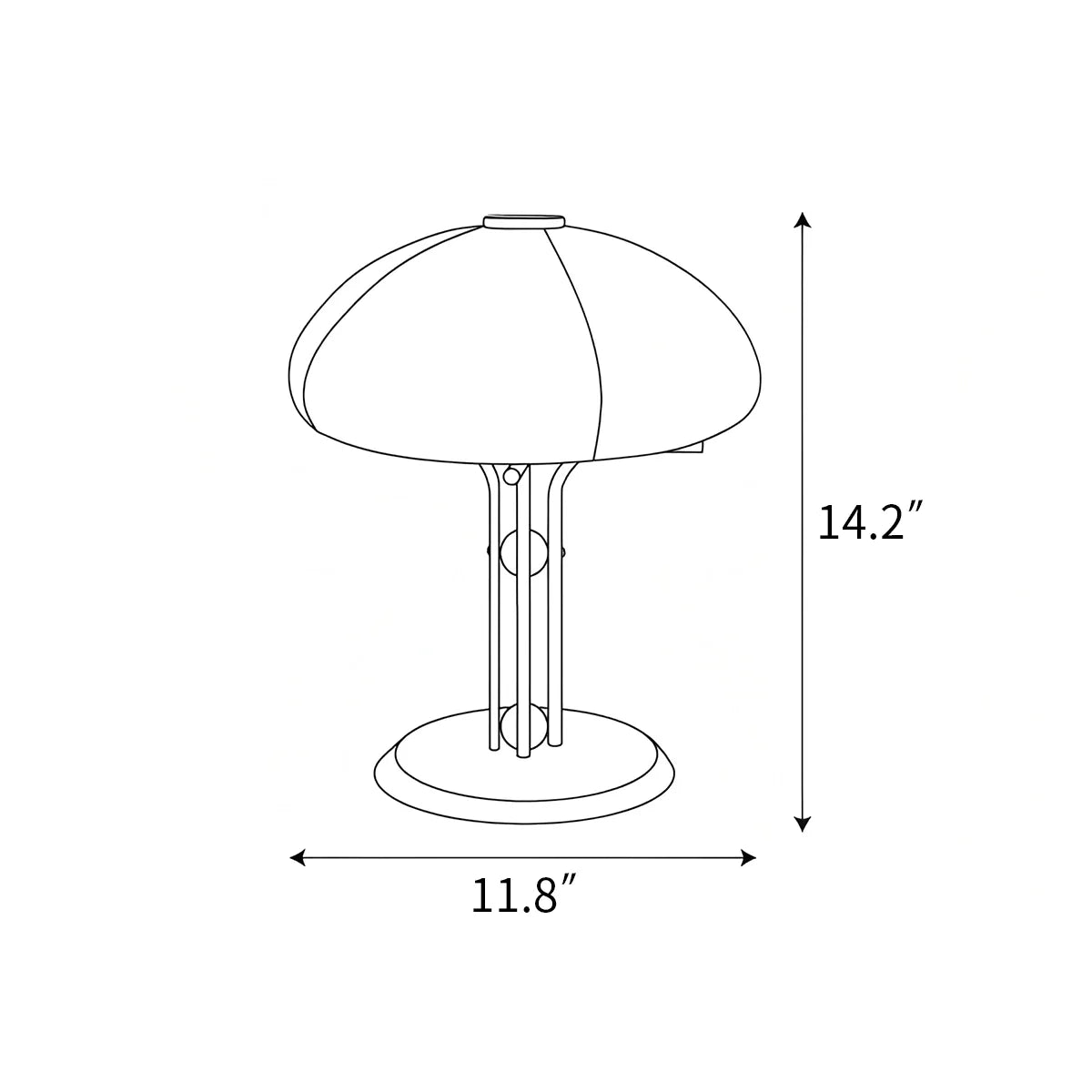 Feyran Quadrifoglio Table Lamp for Bedroom