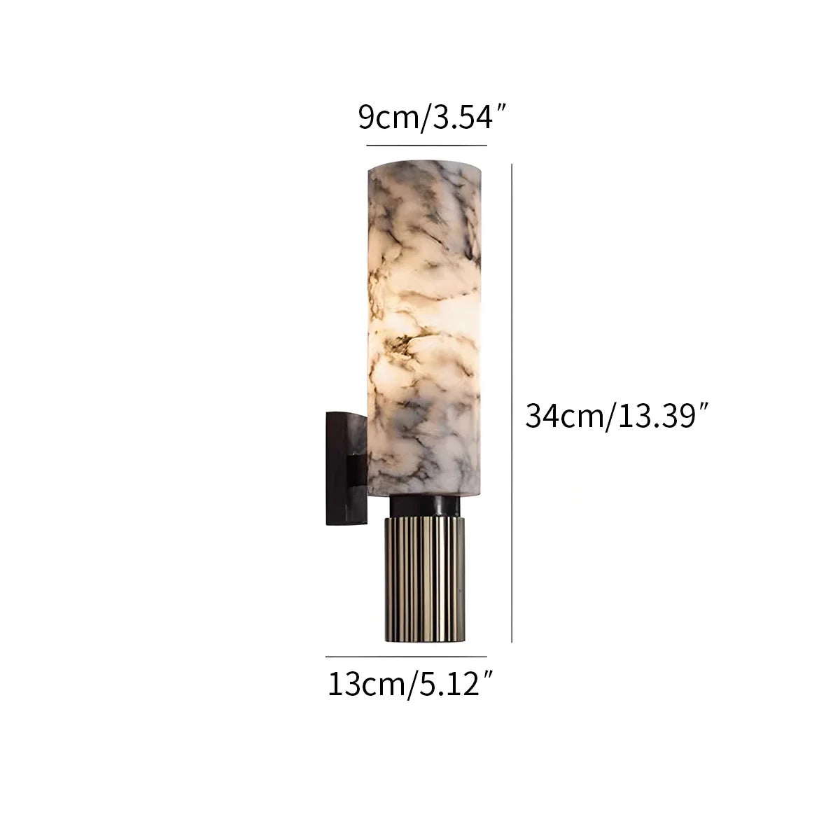 Feyran Creative Columnar Spanish Alabaster Decorative Wall Light