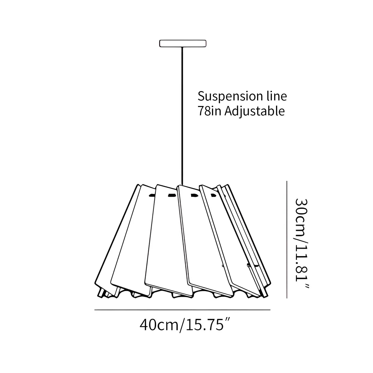 Feyran Rotating Leaf Acoustic Pendant Light for Living Room Office
