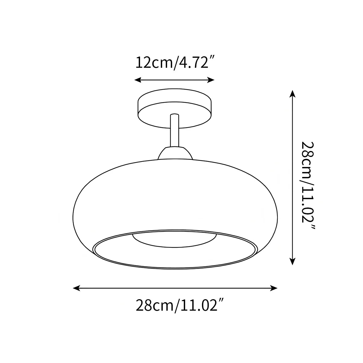 Feyran Plafonnier Retro Glass Ceiling Lamp
