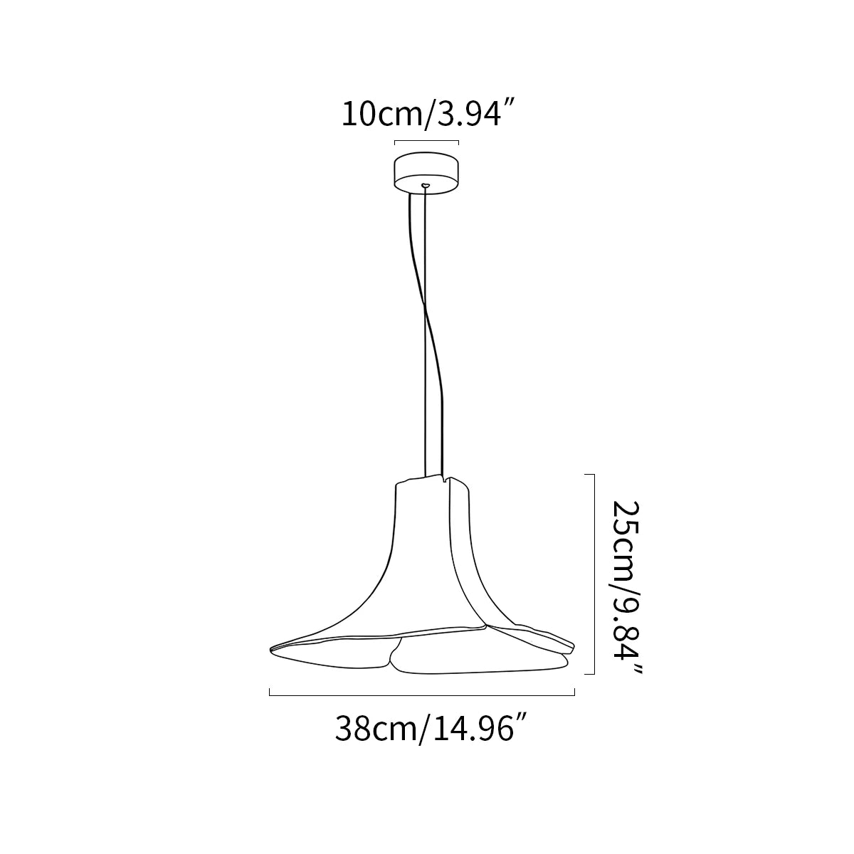 Feyran Murano Gradient Petal Glass Pendant Light