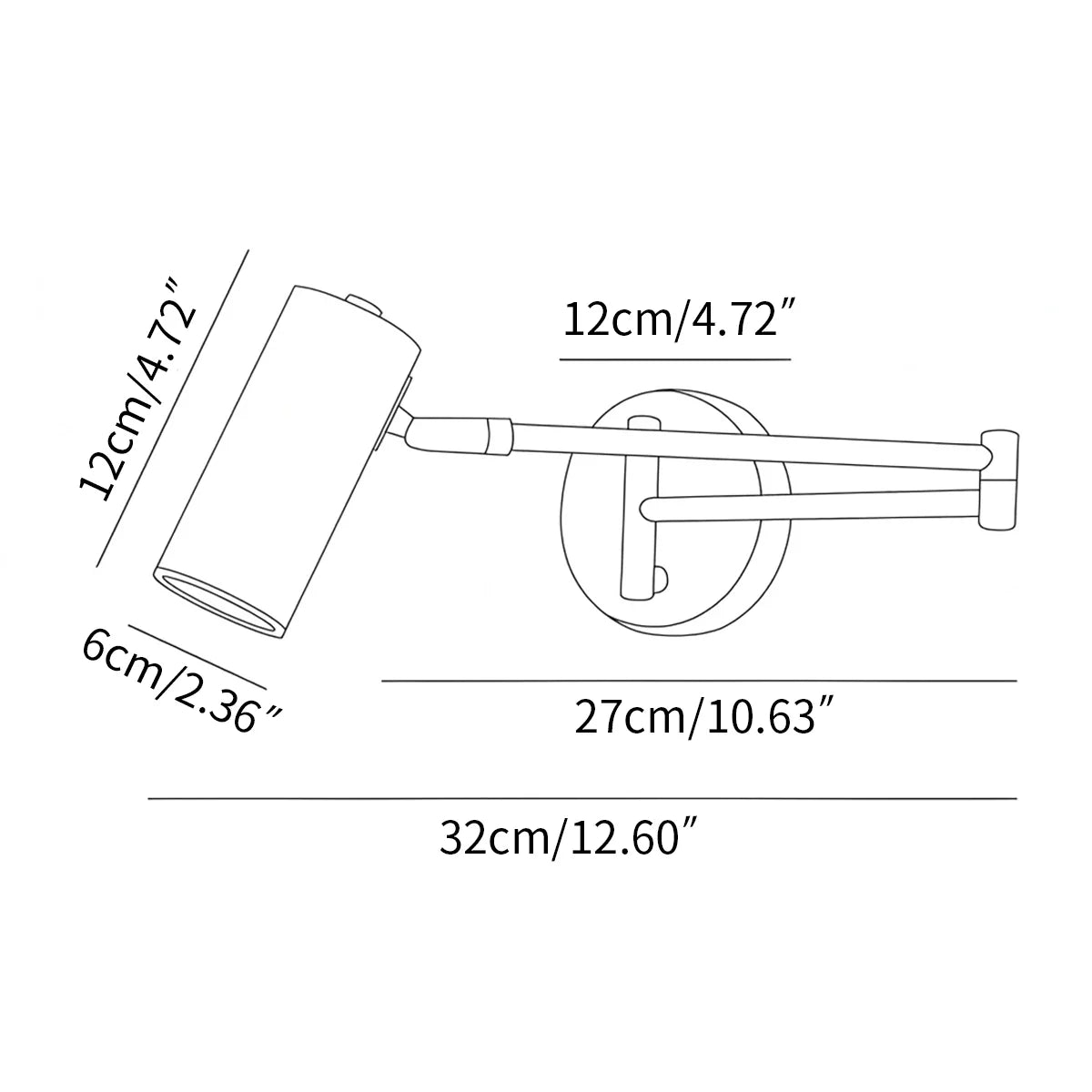 Feyran Swing Arm Wall Sconce for Bedroom