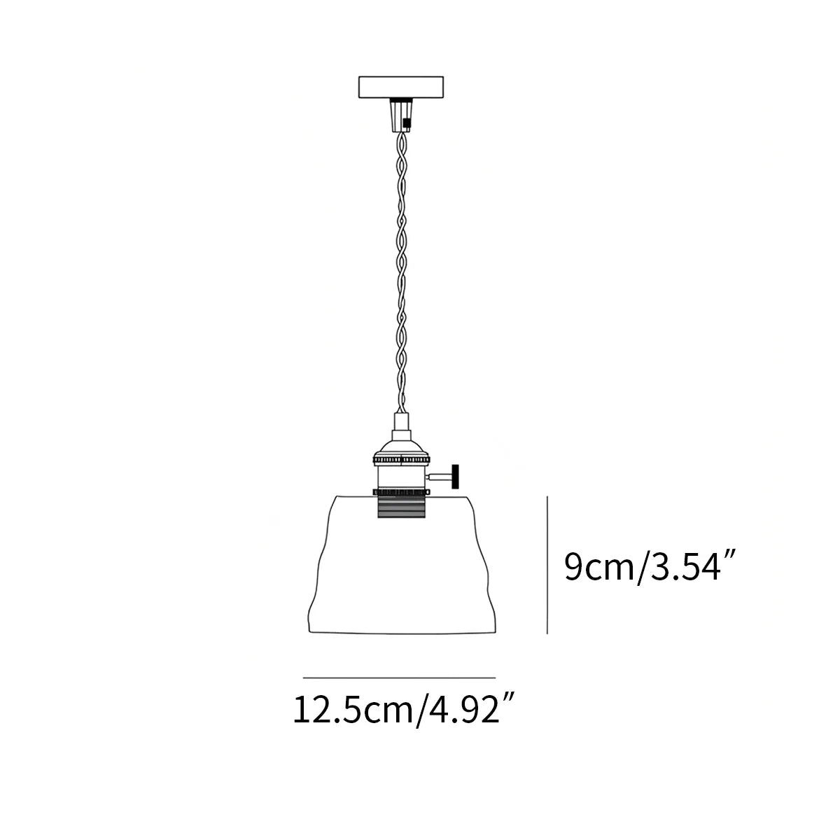 Feyran Nordic Cup Glass Pendant Lamp for Bedside