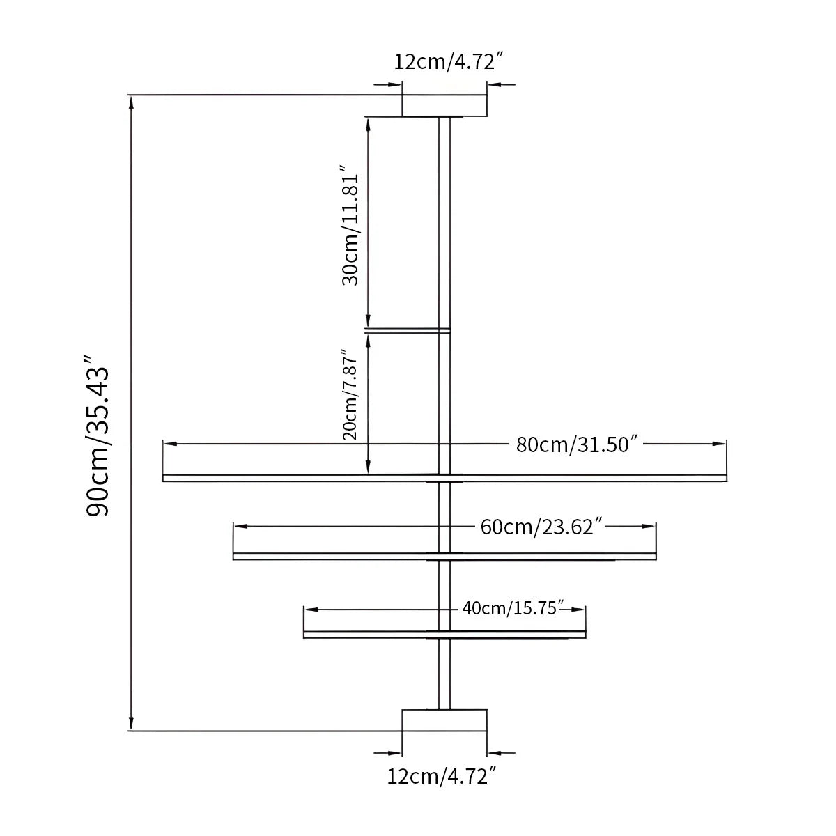 Feyran Three Layer Disk Acoustic Chandelier
