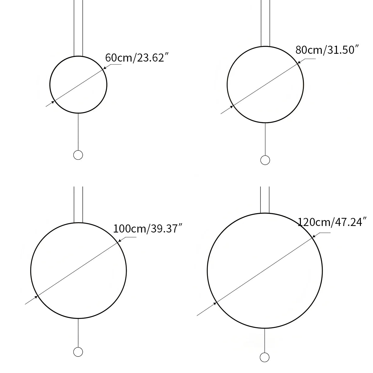 Feyran Modern Minimalist Circular Halo Pendant Light