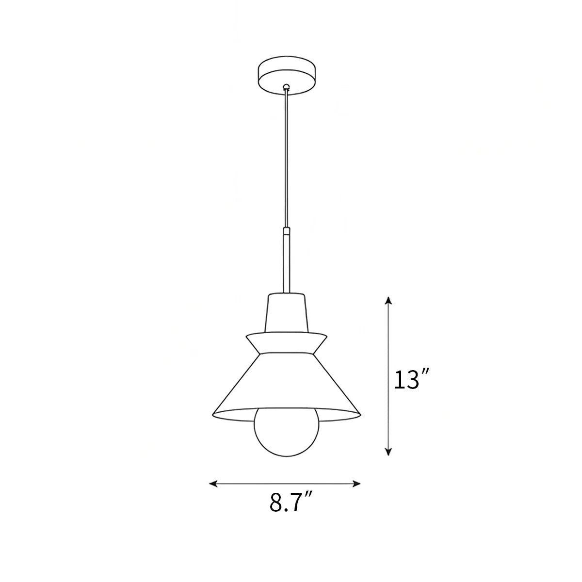 Feyran Scandinavian Pendant Lamp for Bedroom