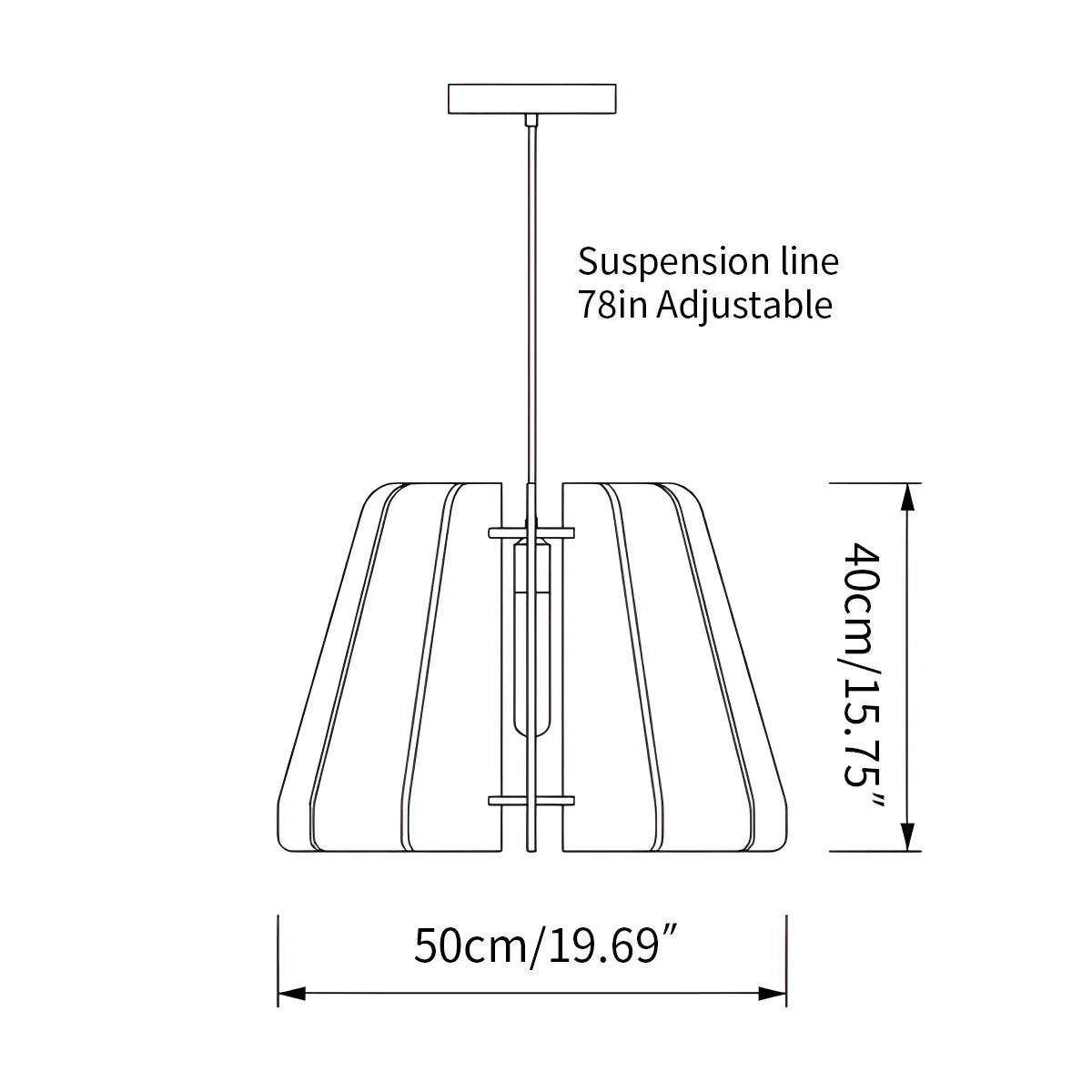 Feyran Triangle Piece Acoustic Pendant Light