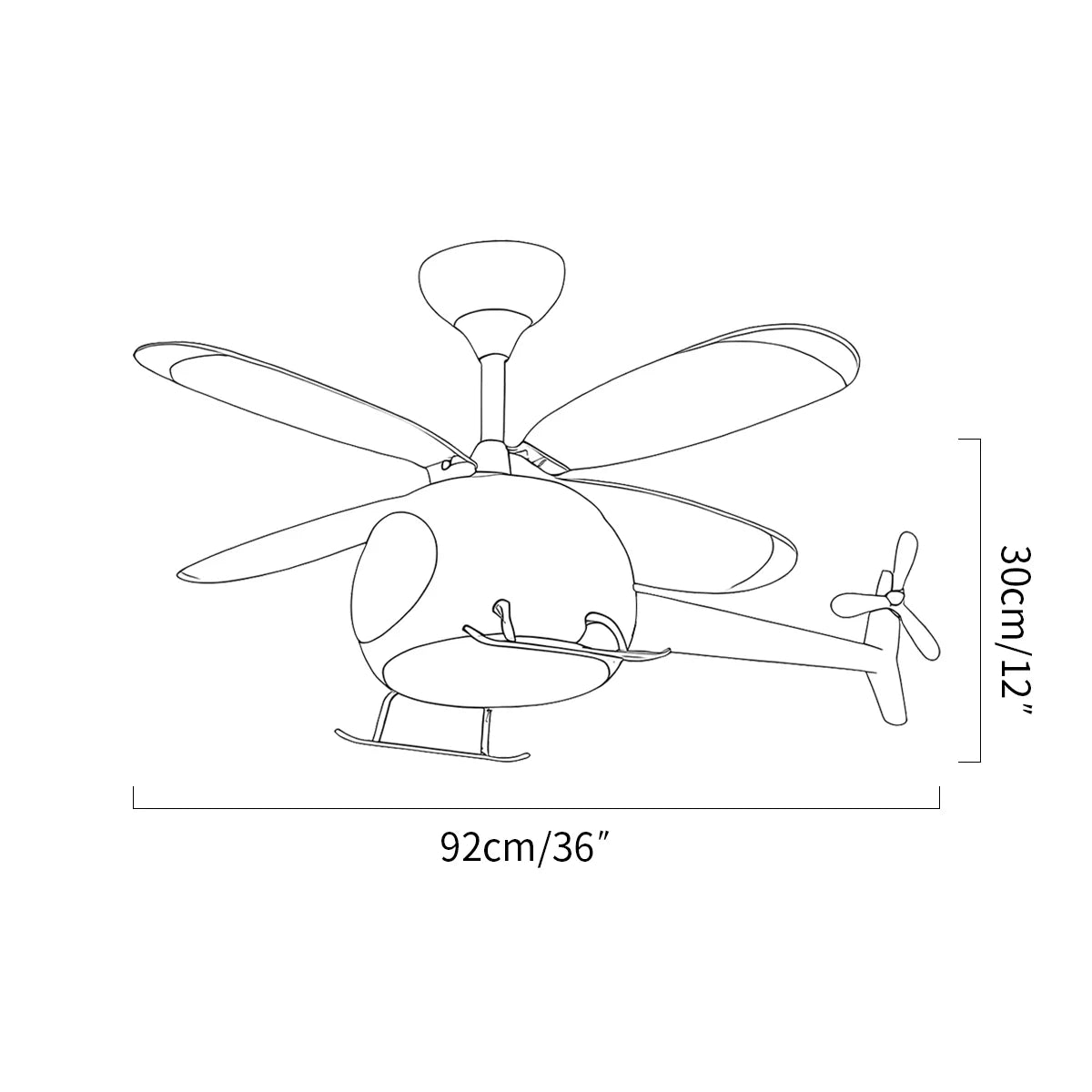 Feyran Airplane Ceiling Fan Lamp for Children’s Room