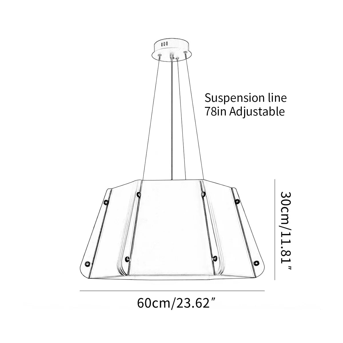 Feyran Outward Turning Circular Cone Acoustic Pendant Light