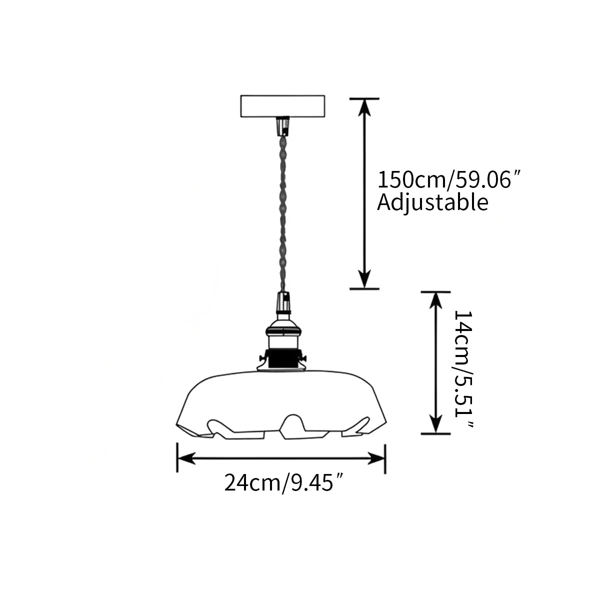 Feyran Retro Coloured Glass Pendant Light for Kitchen