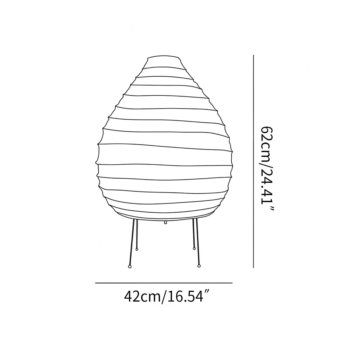 Feyran Akari 22N Rice Paper Table Lamp for Bedroom
