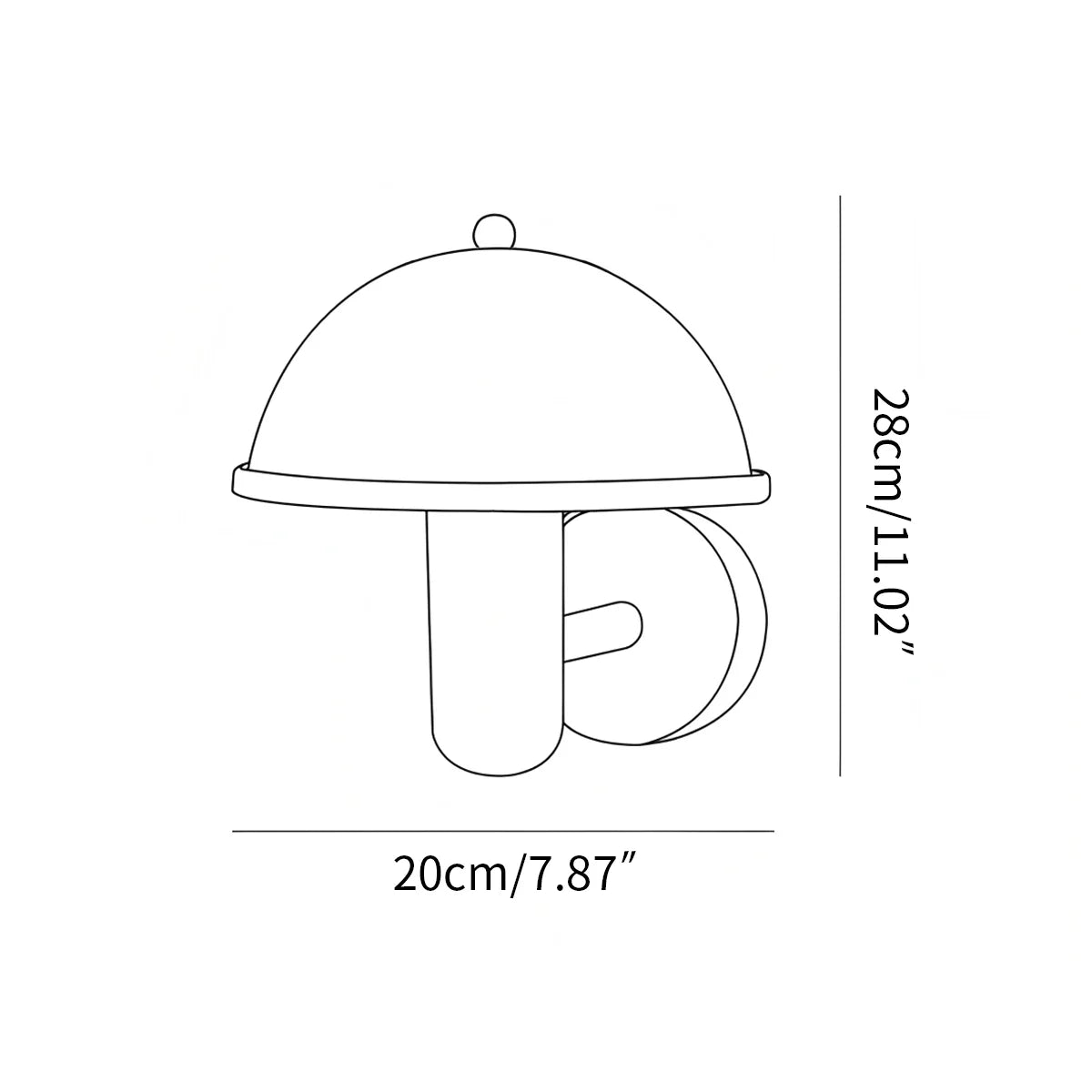 Feyran Mushroom Wood Wall Lamp for Bedroom