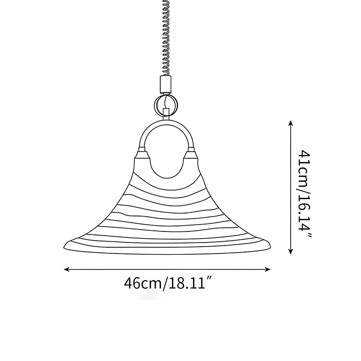 Feyran Carlo Trumpet Pendant Lamp for Dining Doom