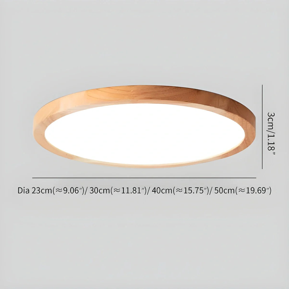 Feyran Modern Wood Round Ceiling Light for Bedroom
