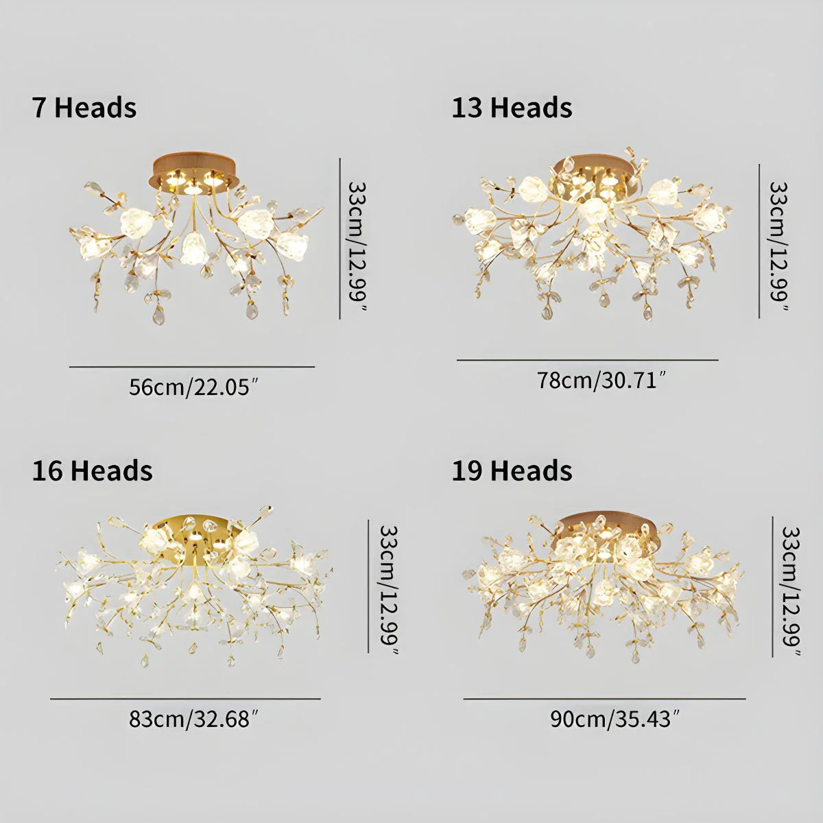 Feyran Lily Art Deco Flower Ceiling Light for Bedroom