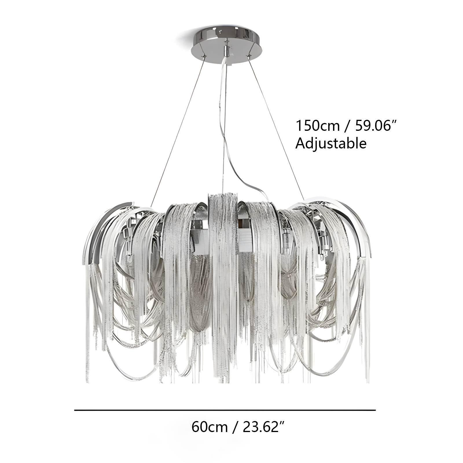 Feyran Aluminum Tassel Chandelier for Living Room