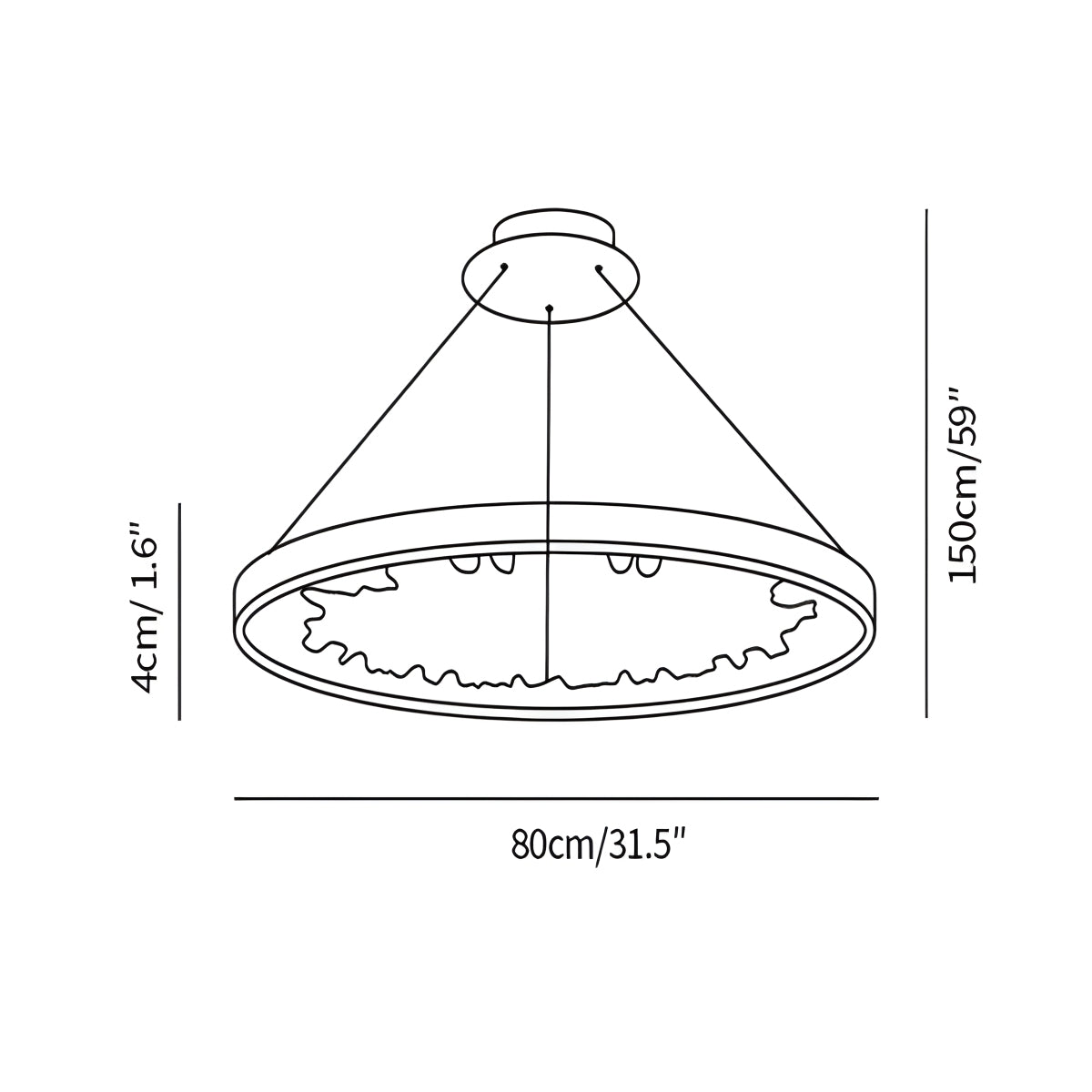 Feyran Luxury Circle Crystal Chandelier for Living Room
