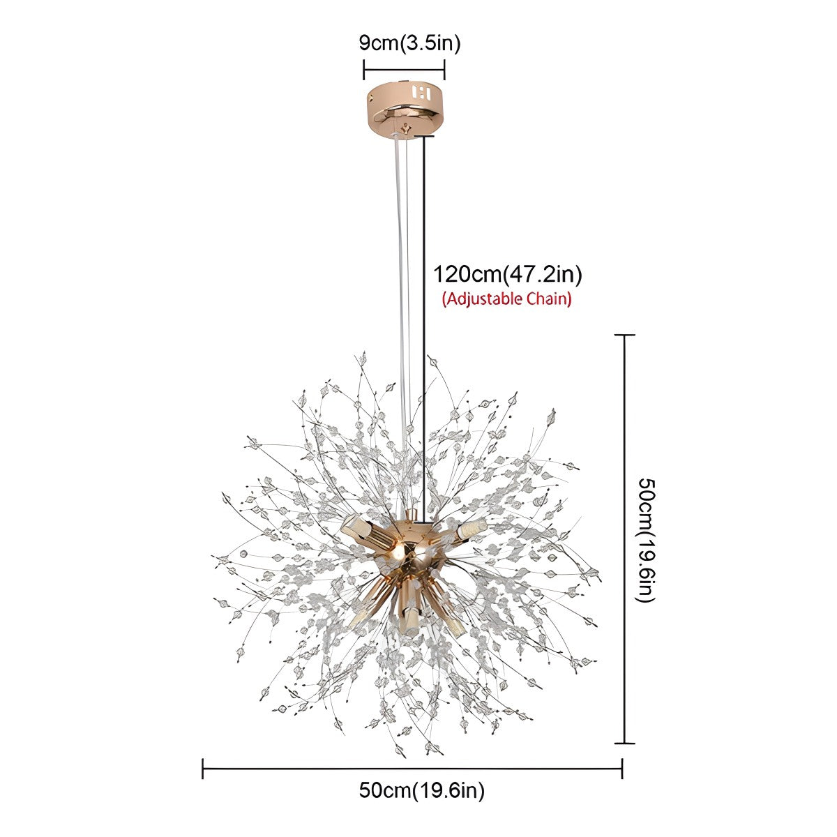 Feyran Charlie Dandelion Crystal Chandelier