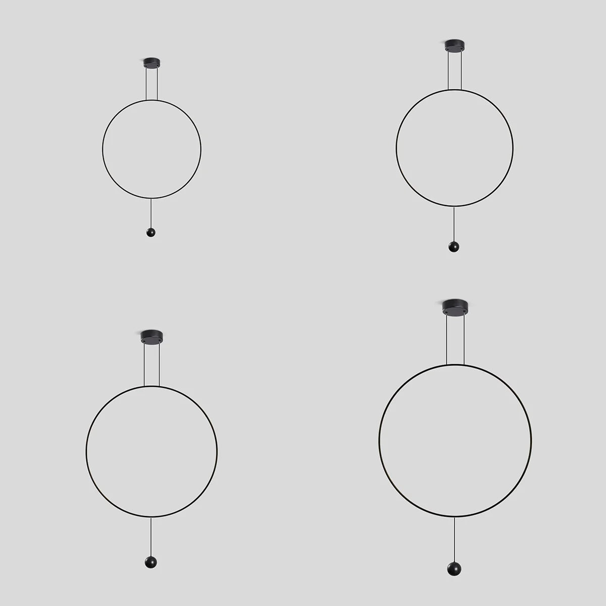 Feyran Modern Minimalist Circular Halo Pendant Light