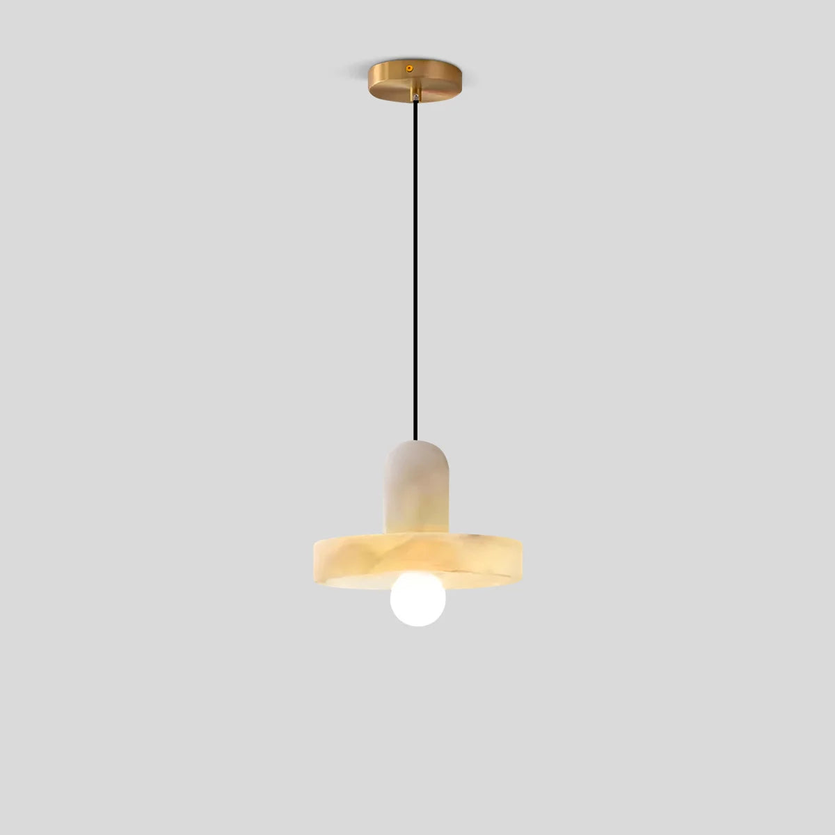 Feyran Natural Spanish Alabaster Pendant Light for Bedroom