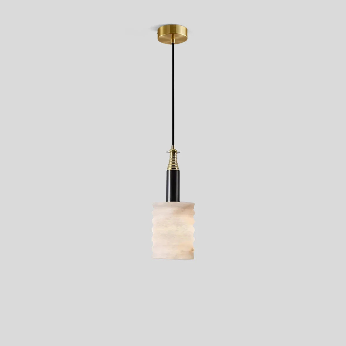 Feyran Cylindrical Spanish Alabaster Bedside Pendant Light