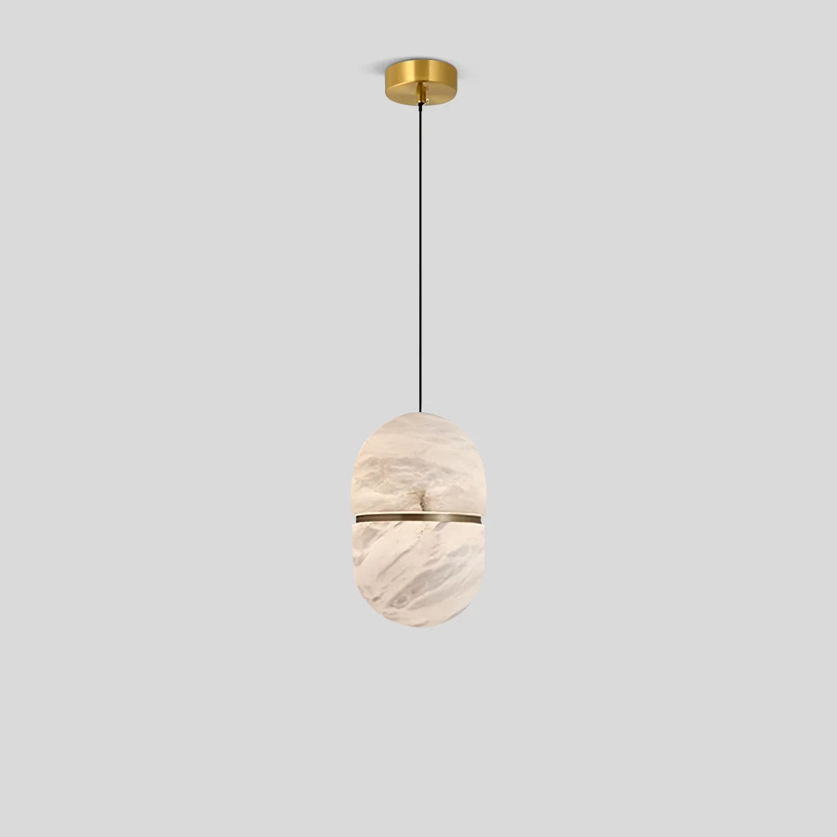 Feyran Modern Luxury Oval Spanish Alabaster Pendant Light