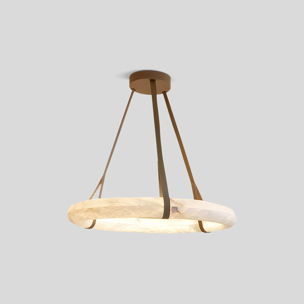 Feyran Simple Ring Spanish Alabaster Pendant Light for Living Room