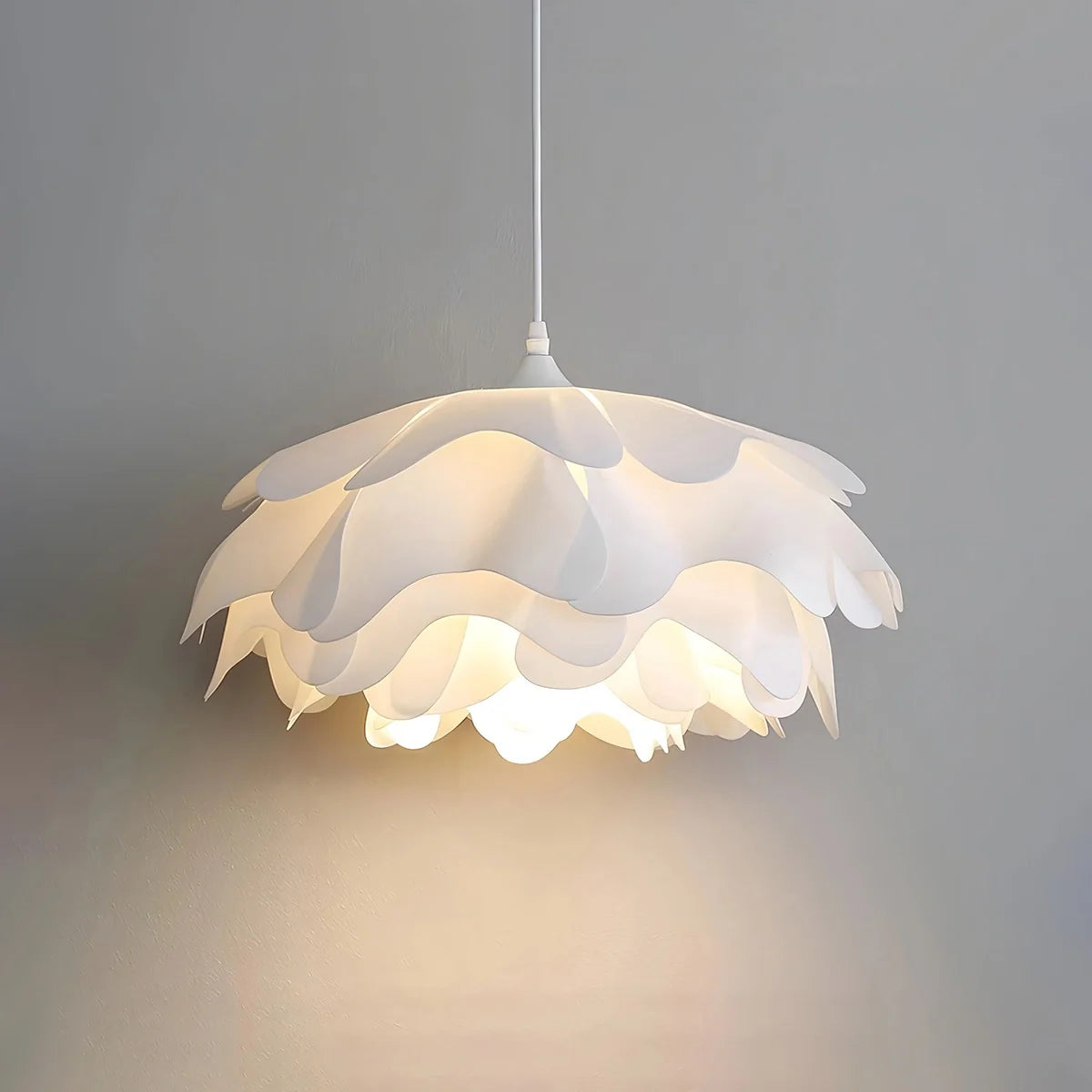 Feyran Flower Shaped White Pendant Lamp for Bedroom