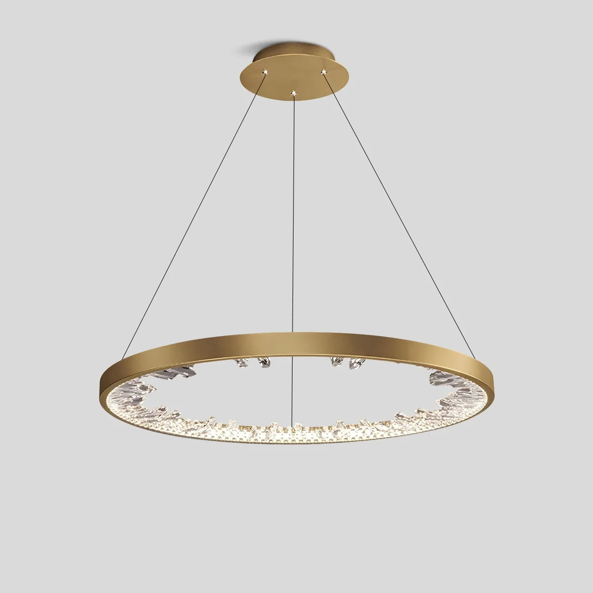Feyran Luxury Circle Crystal Chandelier for Living Room