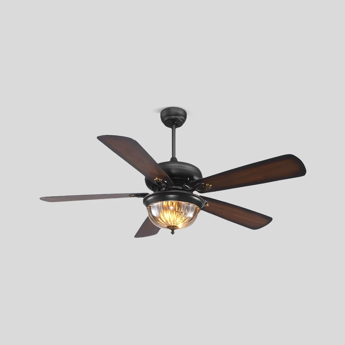 Feyran Vintage Wood Ceiling Fan Lamp for Living Room