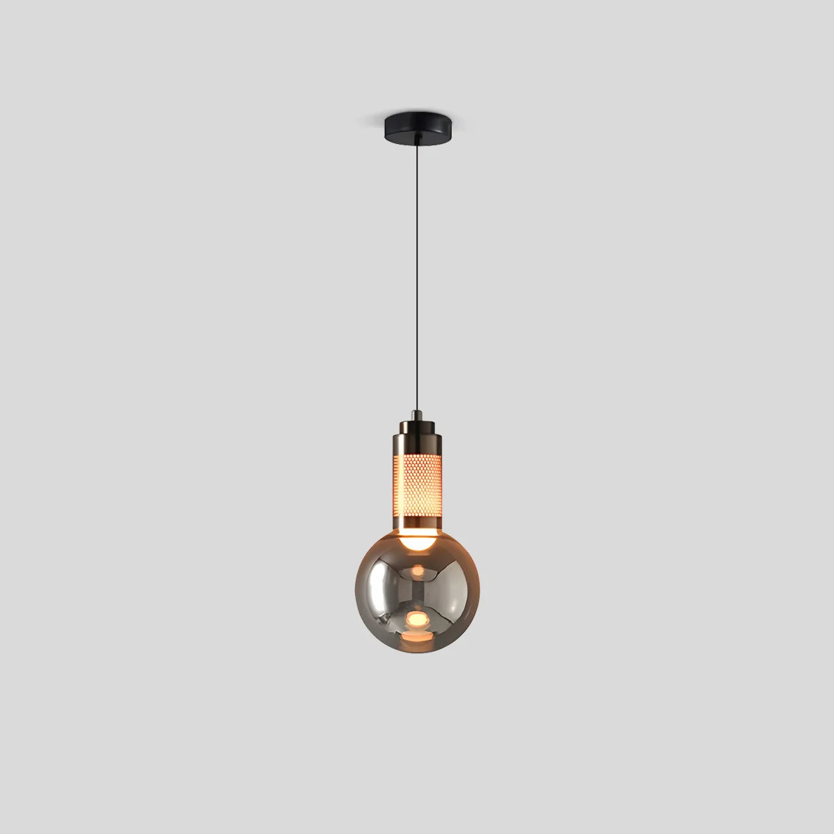 Feyran Industrial Glass Pendant Light for Bedroom