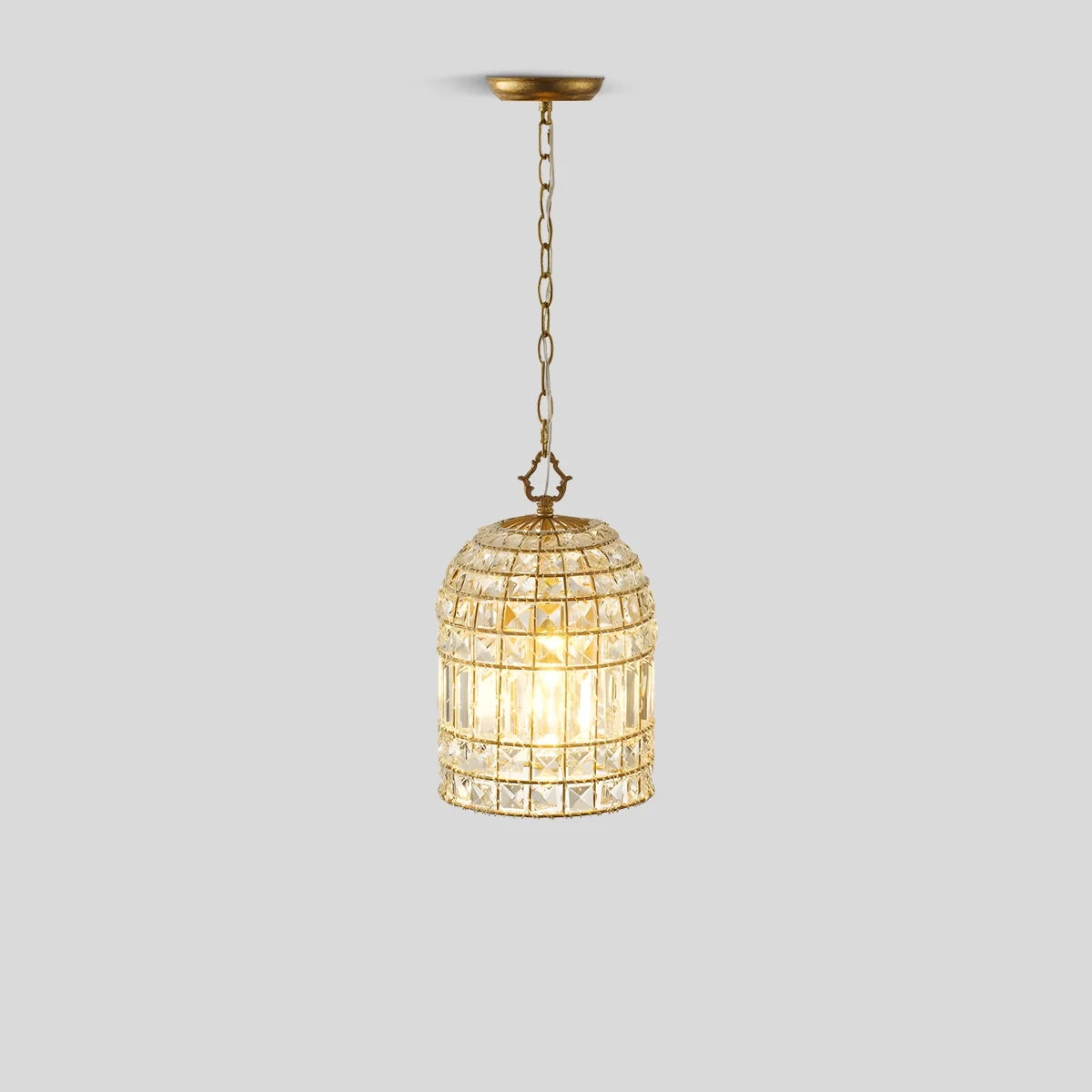 Feyran Birdcage Crystal Pendant Light for Dining Room