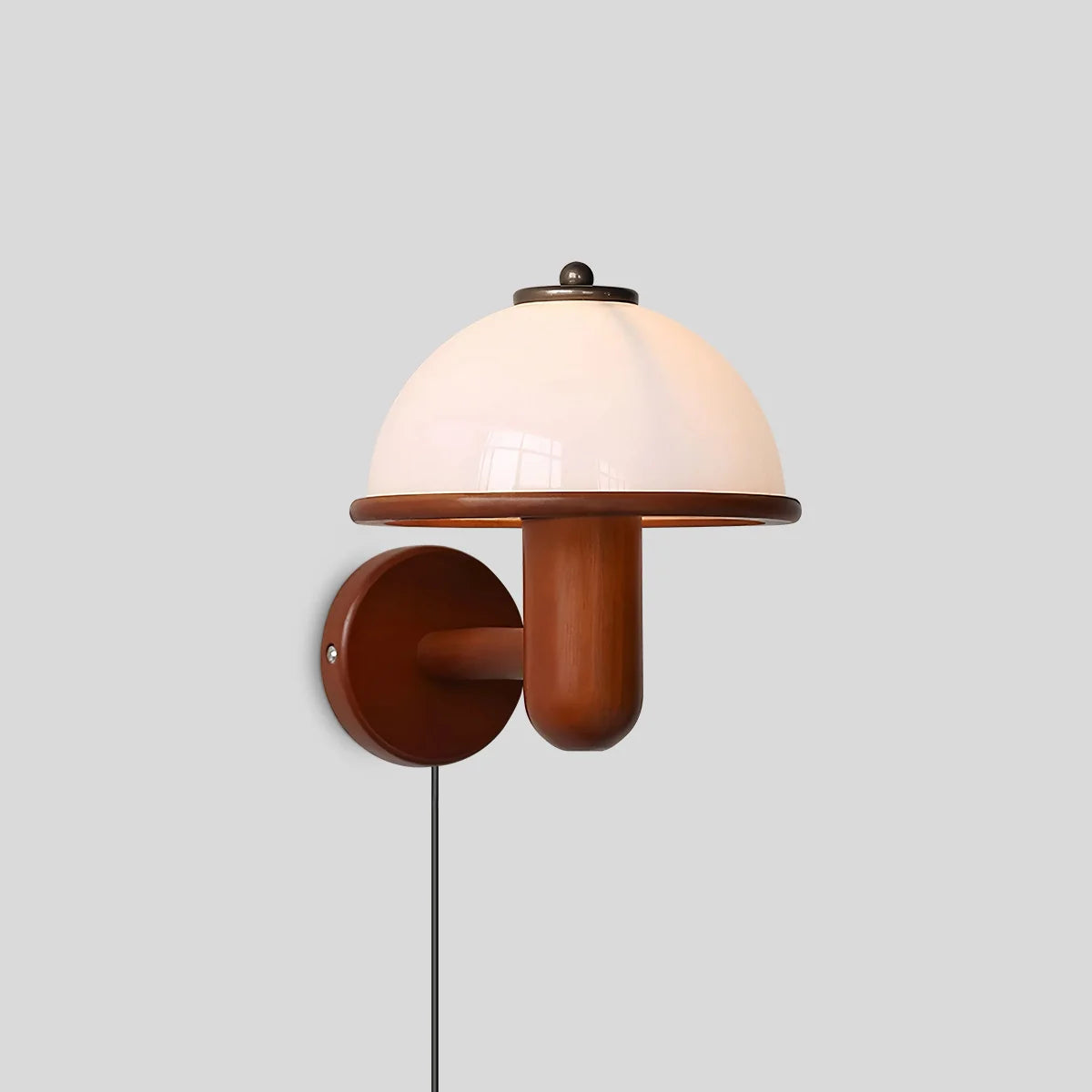 Feyran Mushroom Wood Wall Lamp for Bedroom
