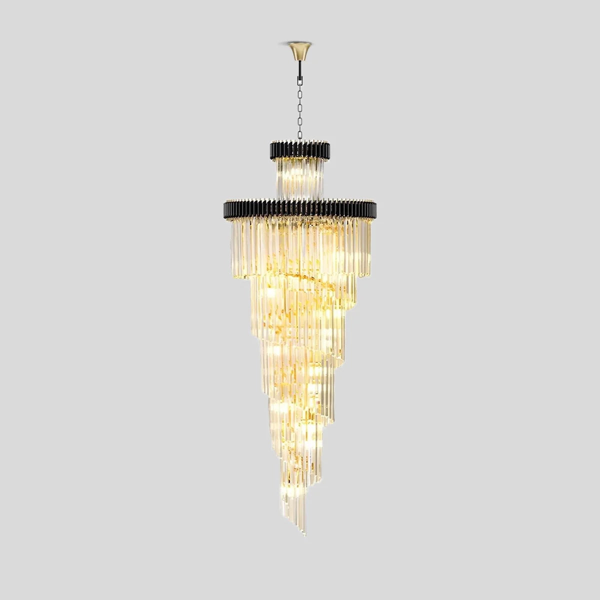 Feyran Large Luxury Crystal Long Chandelier