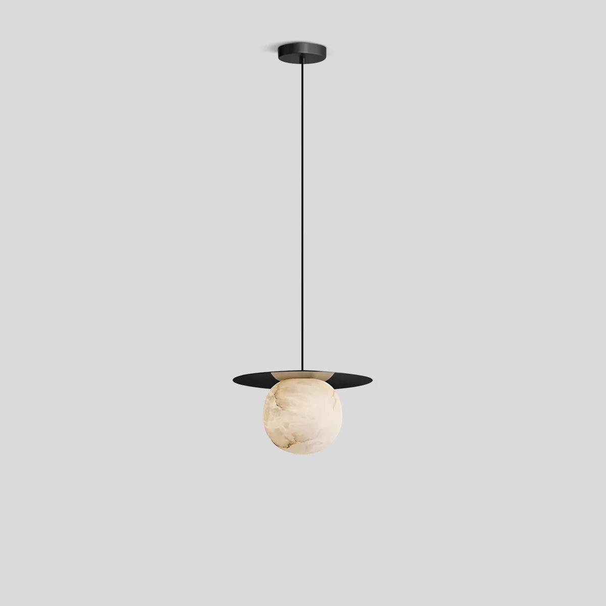 Feyran Luxury Spherical Natural Spanish Alabaster Pendant Light