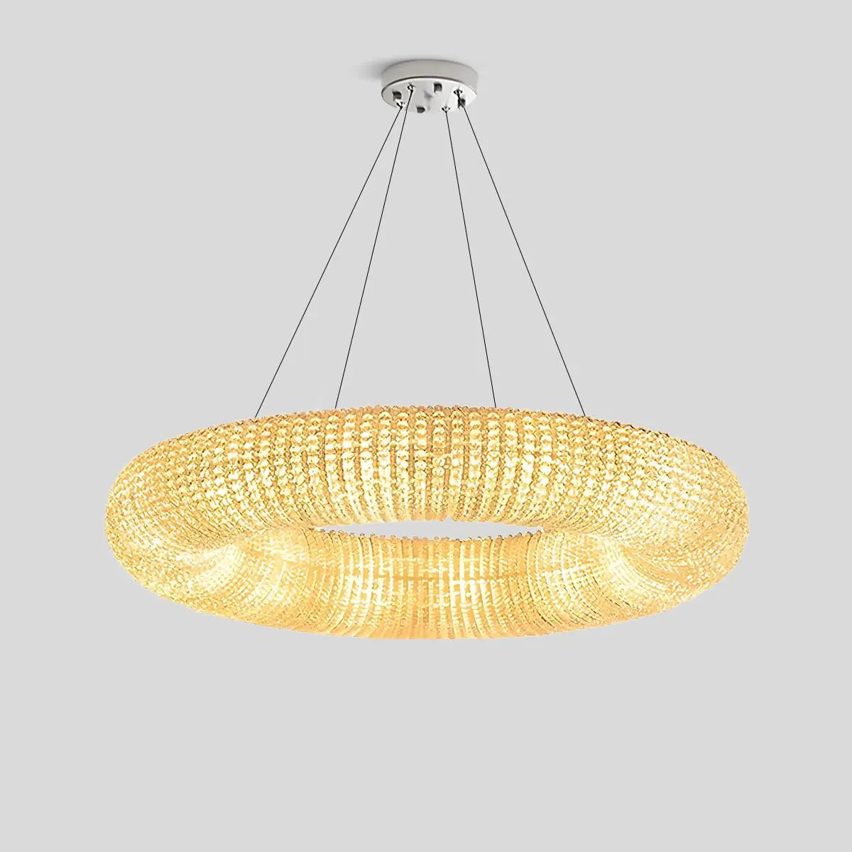 Feyran Riddle Round Crystal Led Ring Chandelier