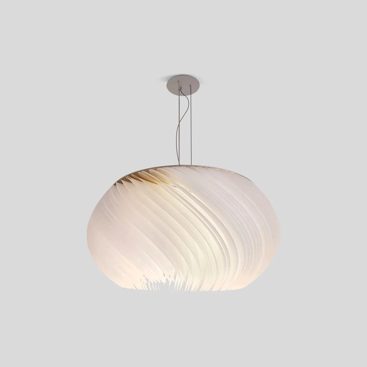 Feyran White Acrylic Petal Pendant Light for Living Room