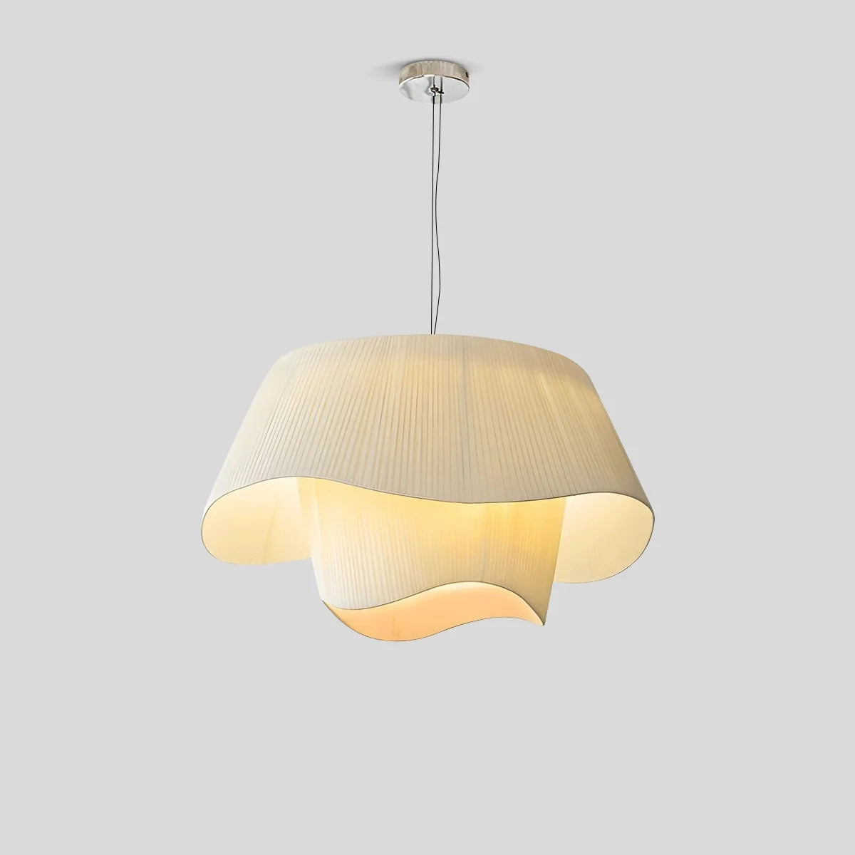 Feyran Pleated Fabric Drum Pendant Light for Modern Interiors
