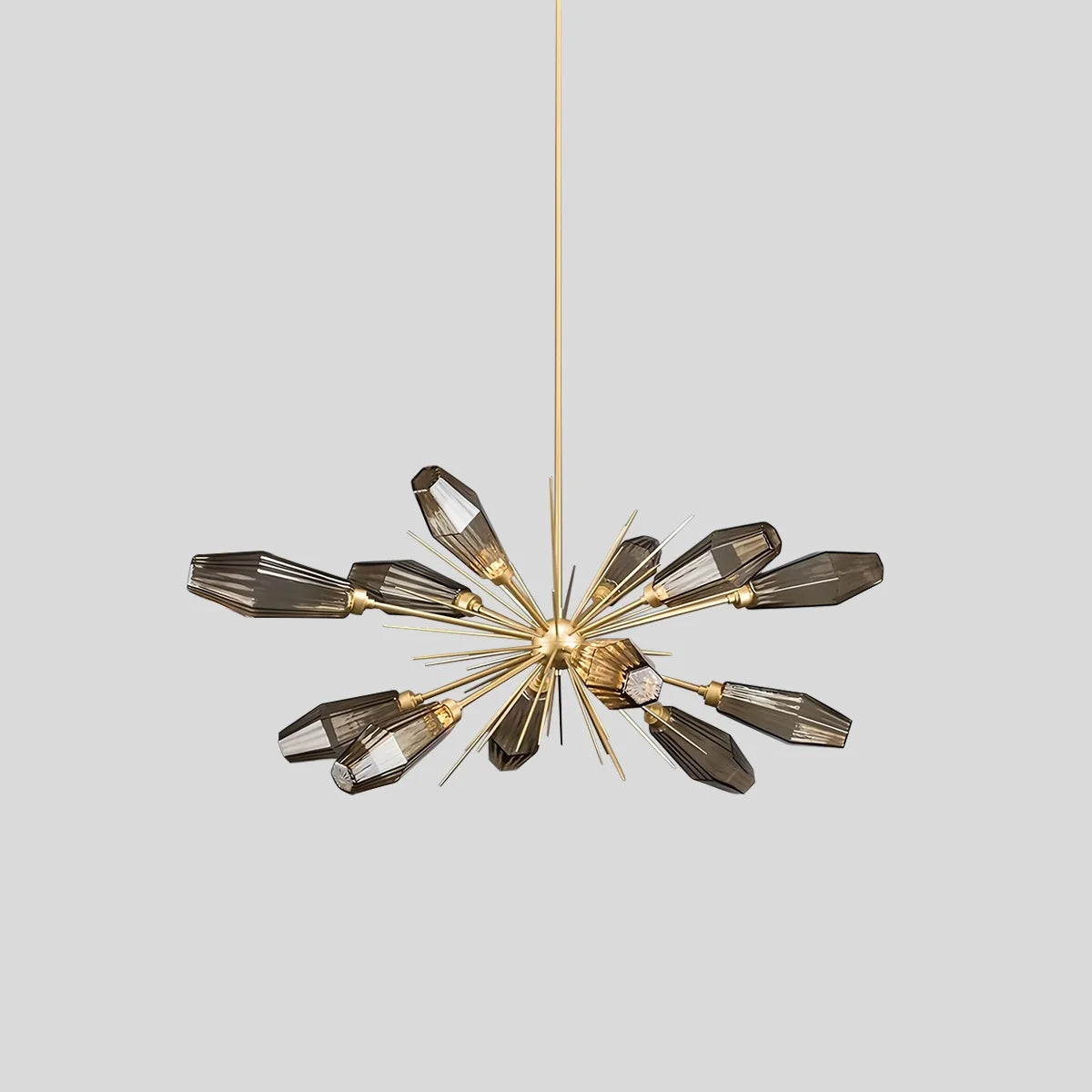 Feyran Kristal Rock Glass Chandelier for Dining Room