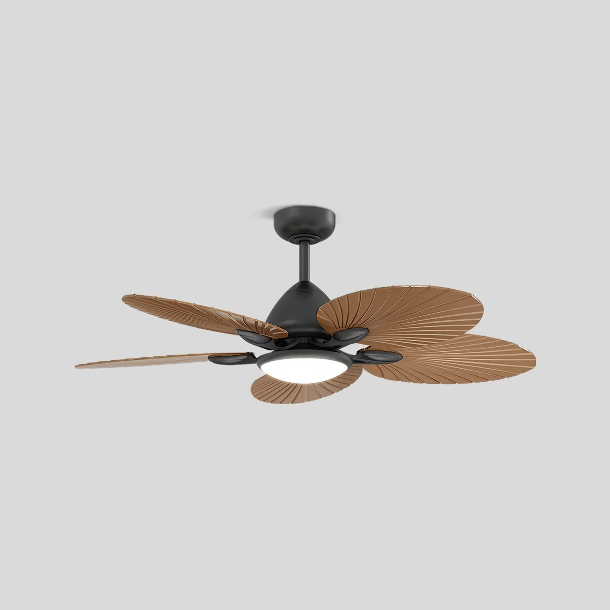 Feyran 5-Blade Palm Leaf Ceiling Fan with Light