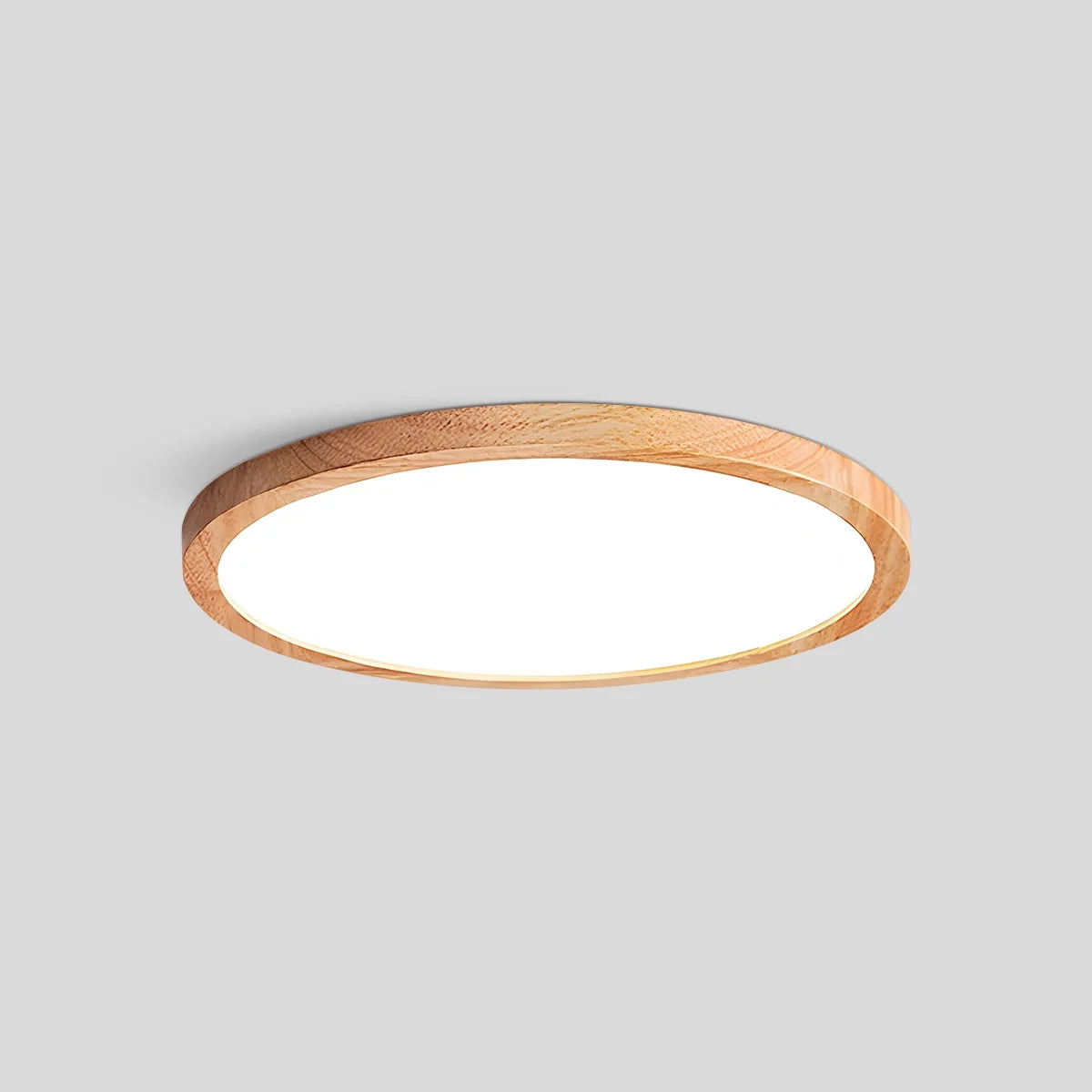 Feyran Modern Wood Round Ceiling Light for Bedroom