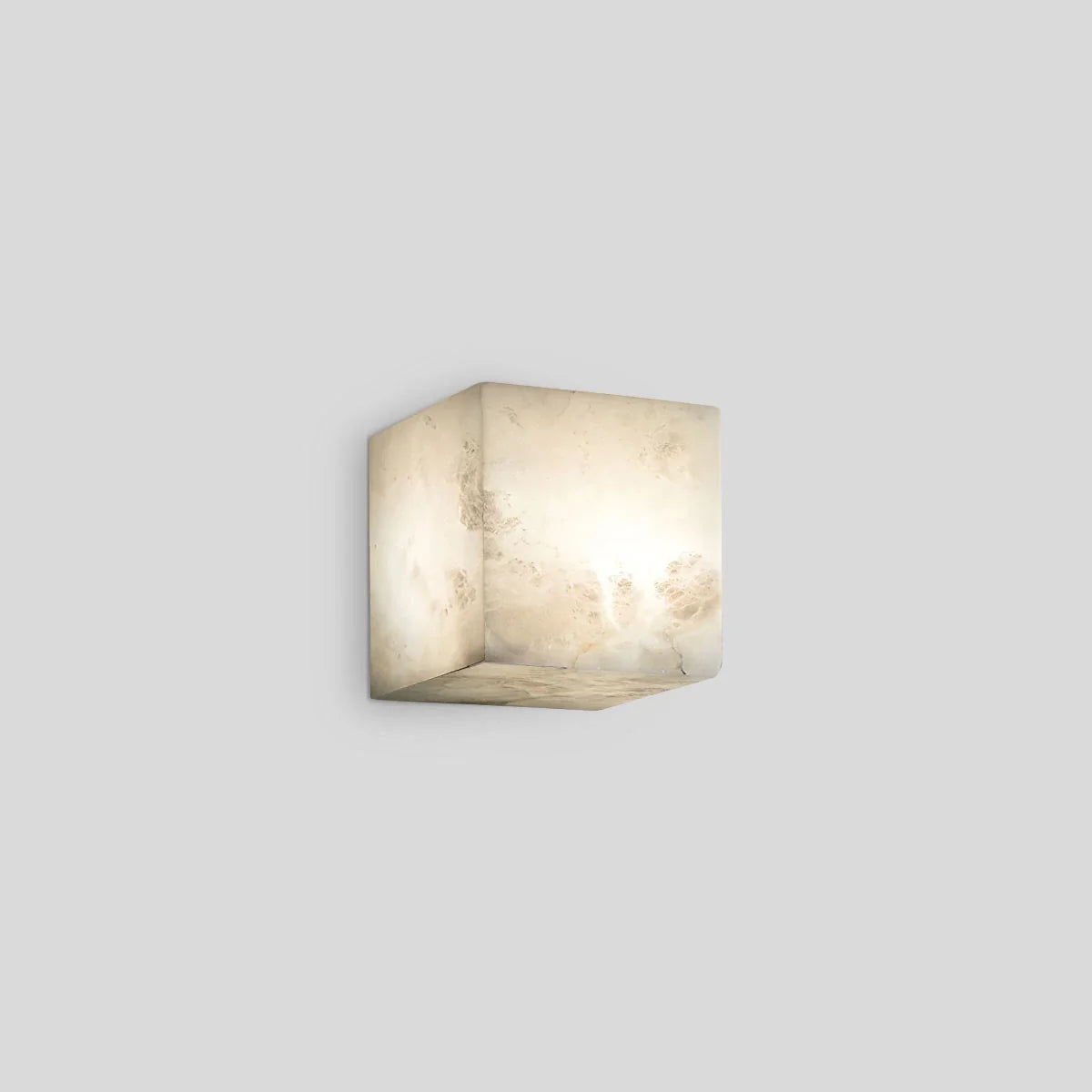 Feyran Simple Square Spanish Alabaster Wall Lamp for Living Room