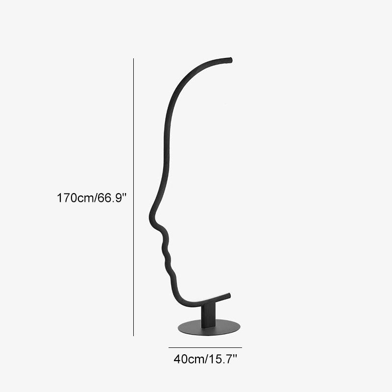 Feyran Facial Profile Sculptural Floor Lamp