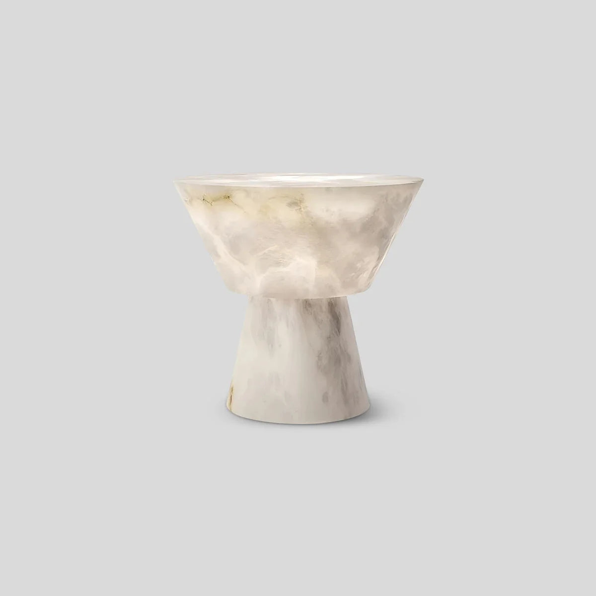 Feyran Spanish Spanish Alabaster Mushroom Head Table Lamp