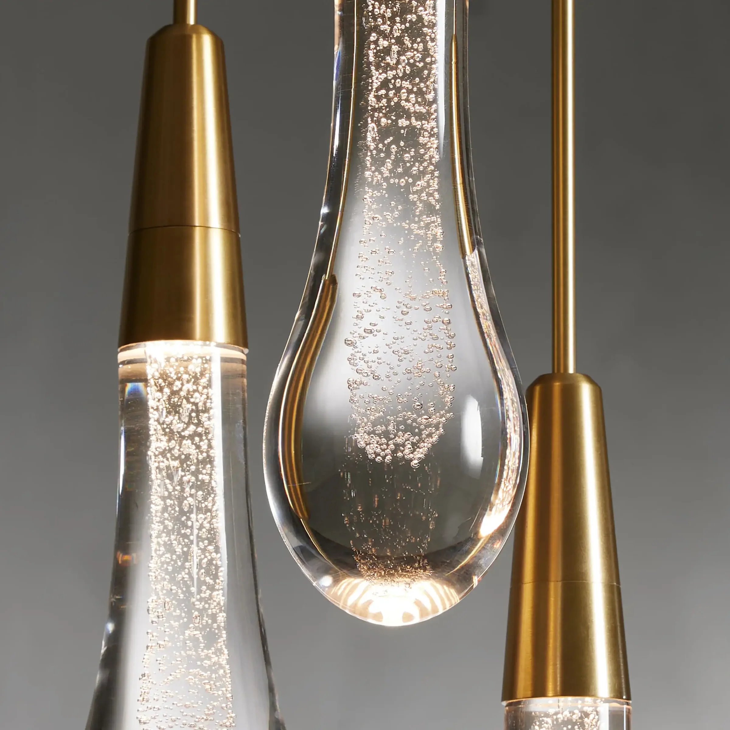 Solitaire Glass Linear Chandelier Lighting 37'' 50'' 70'' 87"W 120"W-Chandelier-Feyran-Brass-37''W-Feyran