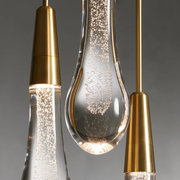 Solitaire Glass Linear Chandelier Lighting 37'' 50'' 70'' 87"W 120"W-Chandelier-Feyran-Brass-37''W-Feyran