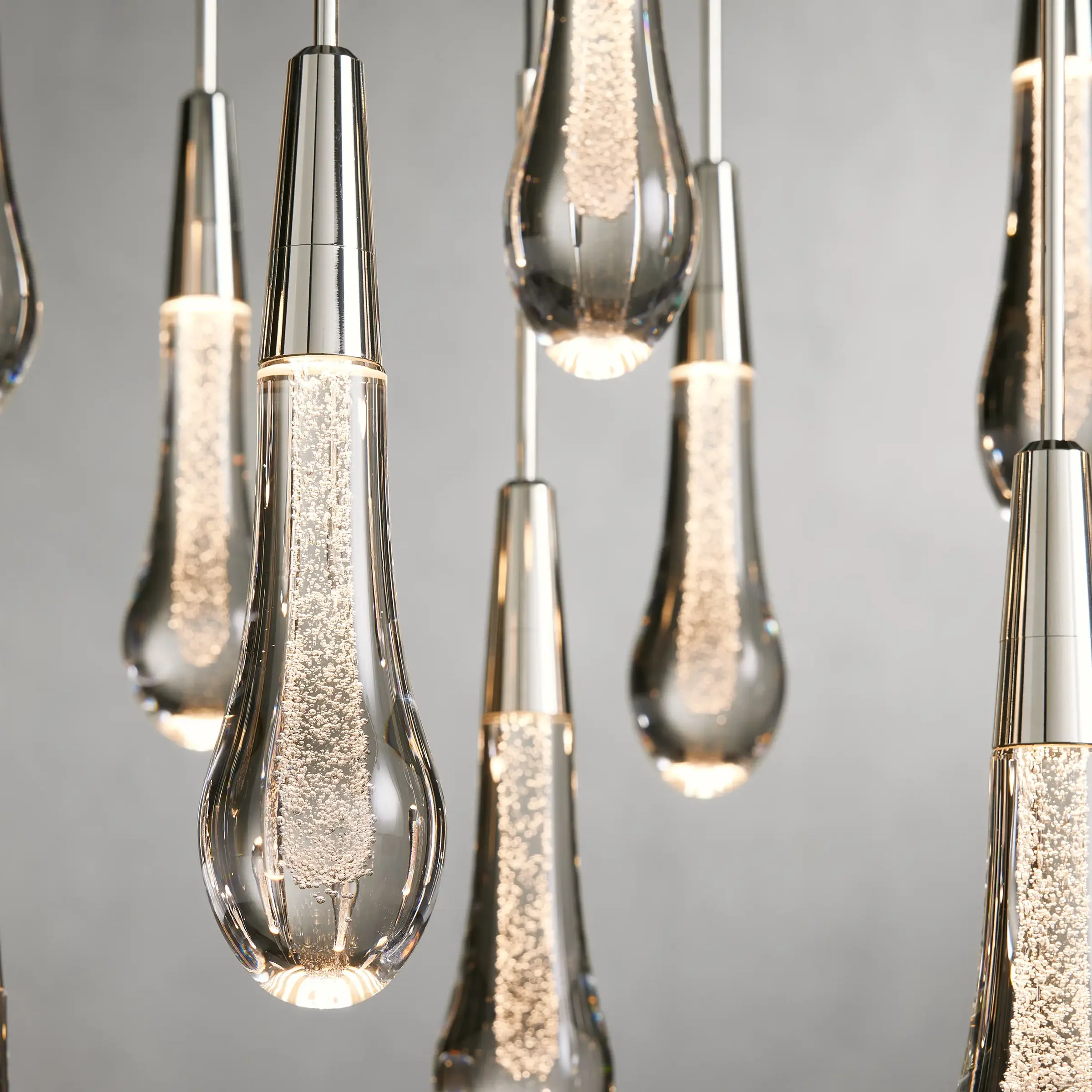 Solitaire Glass Linear Chandelier Lighting 37'' 50'' 70'' 87"W 120"W-Chandelier-Feyran-Brass-37''W-Feyran