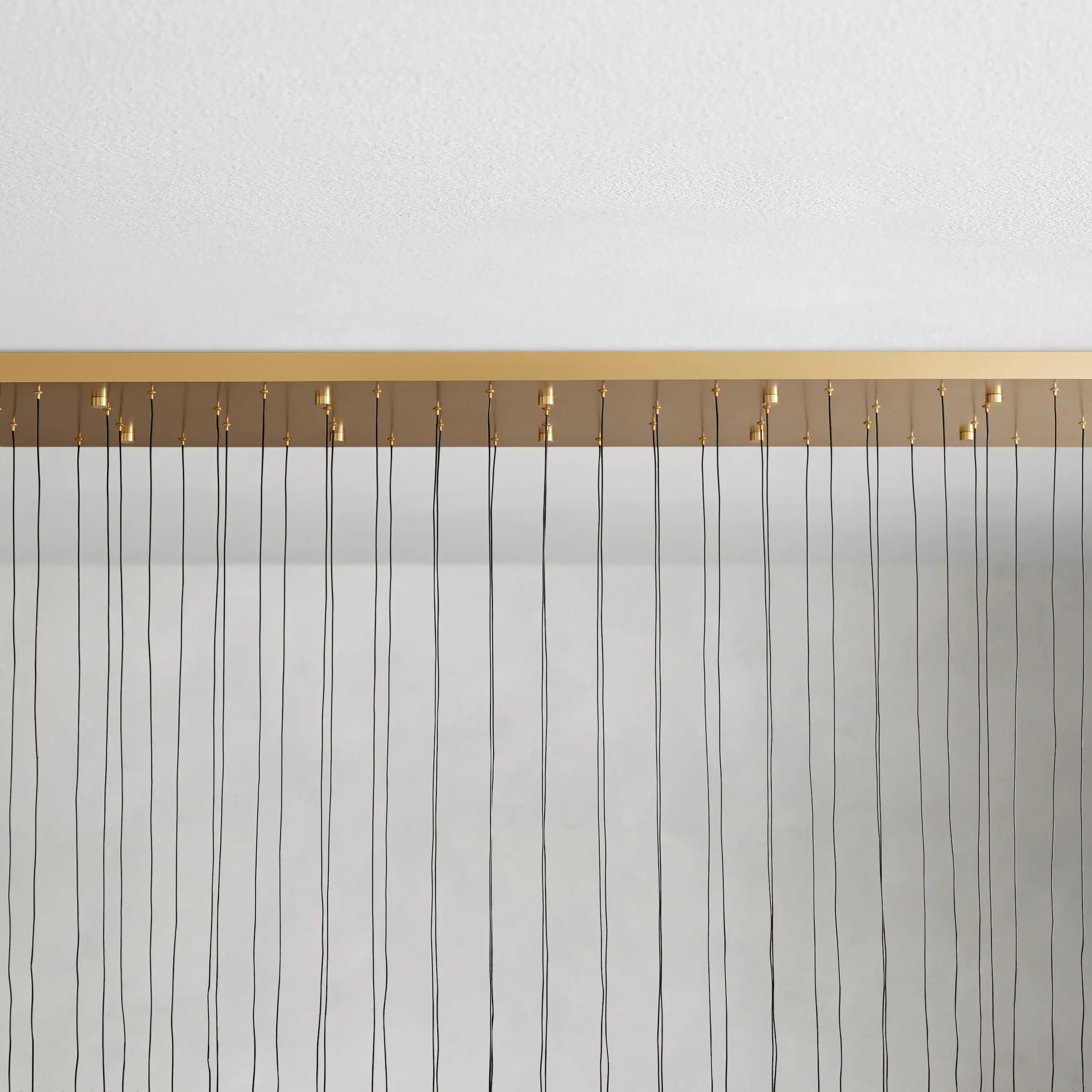 Solitaire Glass Linear Chandelier Lighting 37'' 50'' 70'' 87"W 120"W-Chandelier-Feyran-Brass-37''W-Feyran