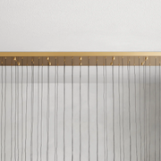 Solitaire Glass Linear Chandelier Lighting 37'' 50'' 70'' 87"W 120"W-Chandelier-Feyran-Brass-37''W-Feyran